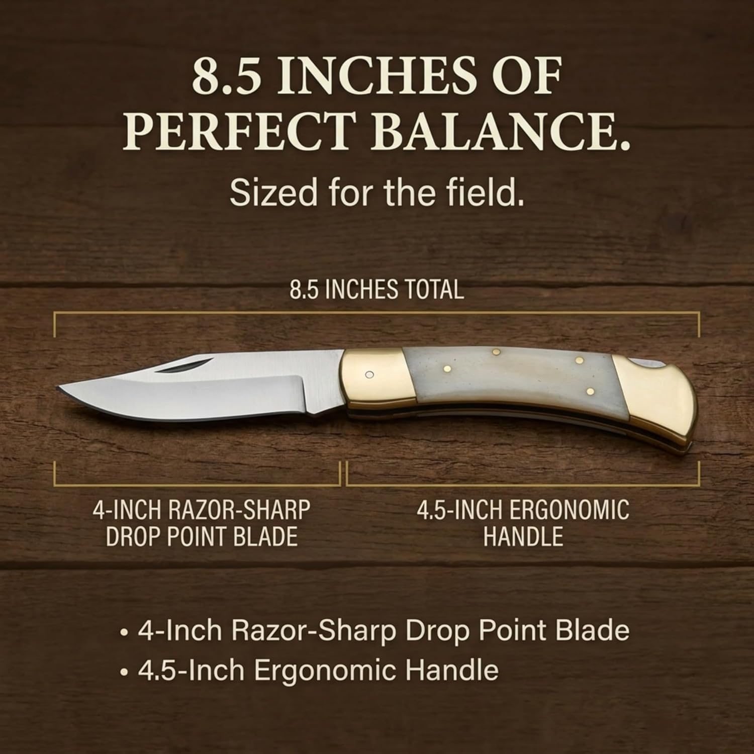 MAZEDAZE Bone Folding Knife